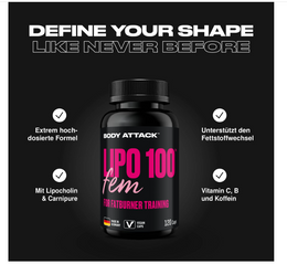 Body Attack Lipo 100 Fem 60 Kapseln