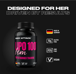 Body Attack Lipo 100 Fem 60 Kapseln
