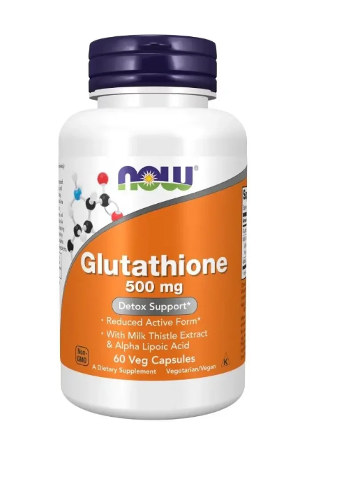 Now Foods Glutathione with Milk Thistle Extract & Alpha Lipoic Acid 500mg 30 Kapseln